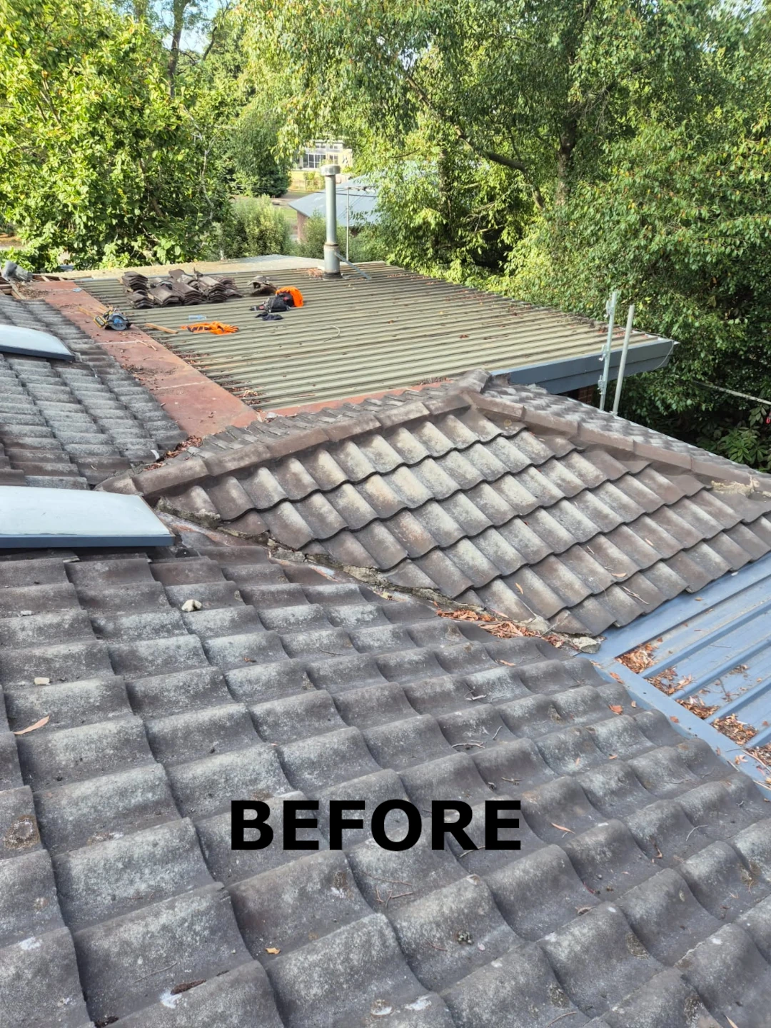 Old tiled roof